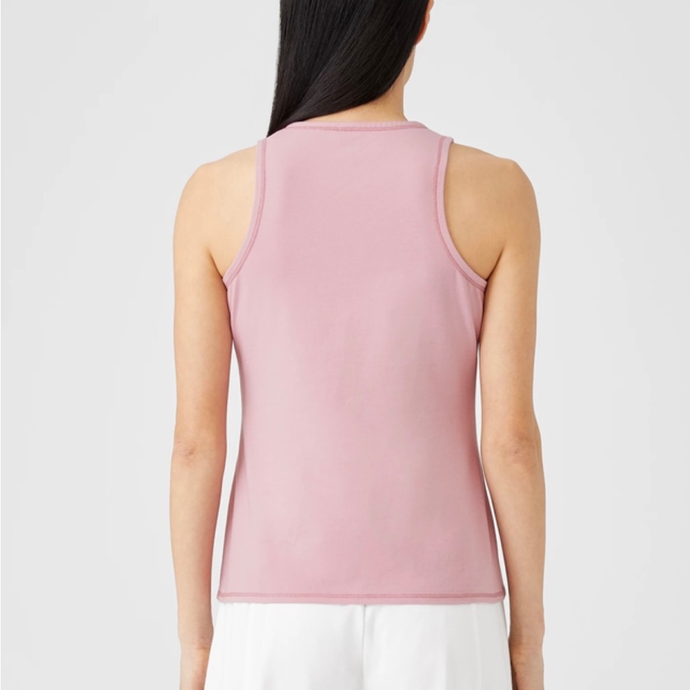 Eileen Fisher- “Round Neck Slim Tank” In Magnolia- Size Large NWT! - Picture 2 of 8